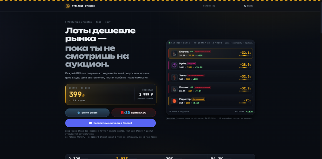 Скриншот: SZAuction